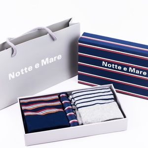 Notte e Mare Multi Pattern Socks and Pocket Square